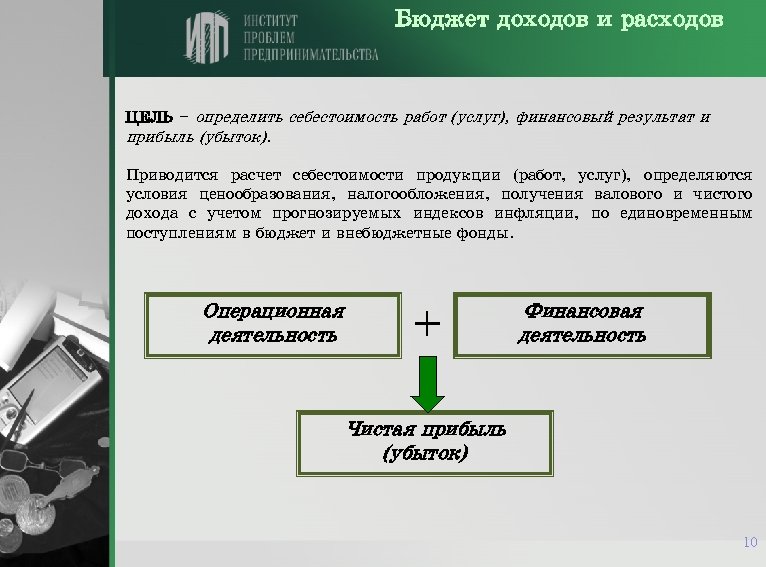 Цель проекта получение прибыли