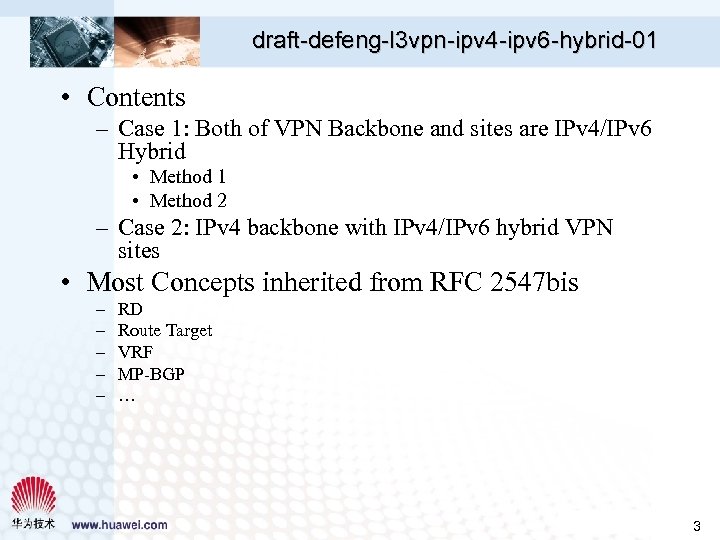 draft-defeng-l 3 vpn-ipv 4 -ipv 6 -hybrid-01 • Contents – Case 1: Both of