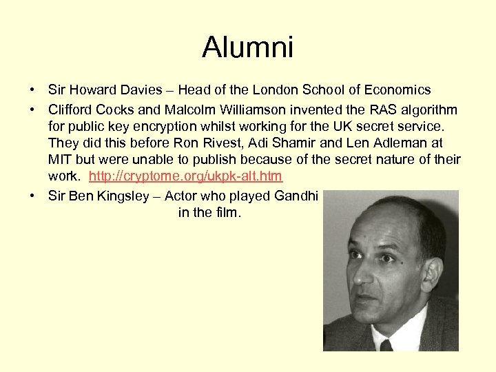 Alumni • Sir Howard Davies – Head of the London School of Economics •