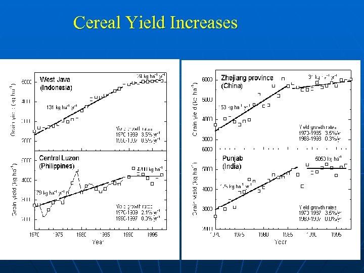 Cereal Yield Increases 