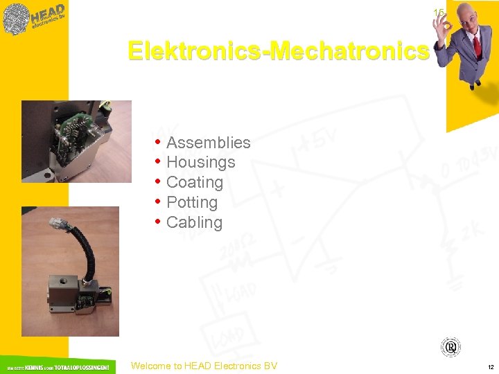 15 -3 -2018 Elektronics-Mechatronics • Assemblies • Housings • Coating • Potting • Cabling