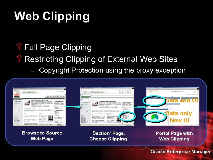 Web Clipping Ÿ Full Page Clipping Ÿ Restricting Clipping of External Web Sites –