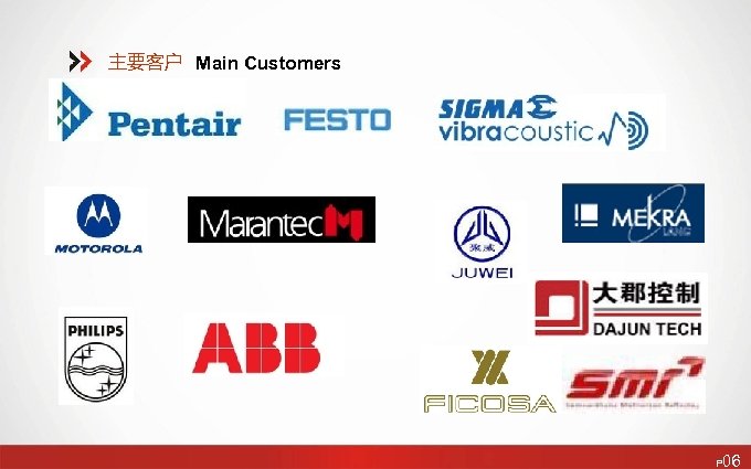 主要客户 Main Customers P 06 