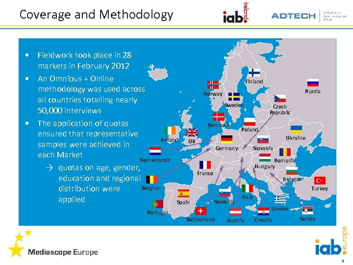 Coverage and Methodology • Fieldwork took place in 28 markets in February 2012 •