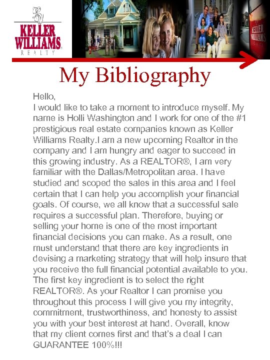 My Bibliography Hello, I would like to take a moment to introduce myself. My