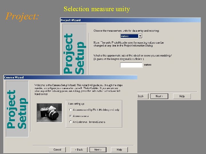 Project: Options Selection measure unity 