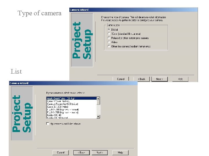Type of camera List 