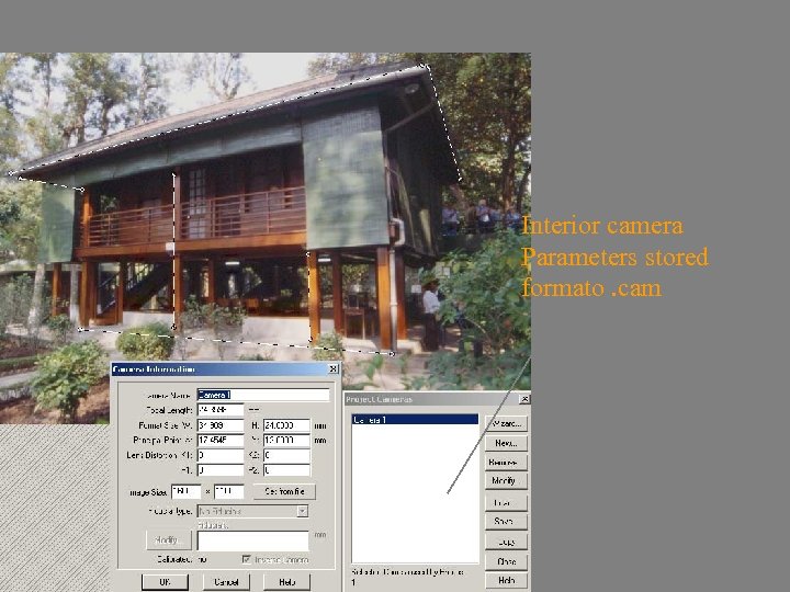 inverse Camera Interior camera Parameters stored formato. cam 