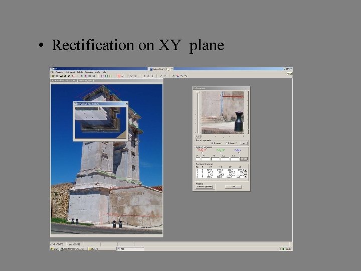  • Rectification on XY plane 