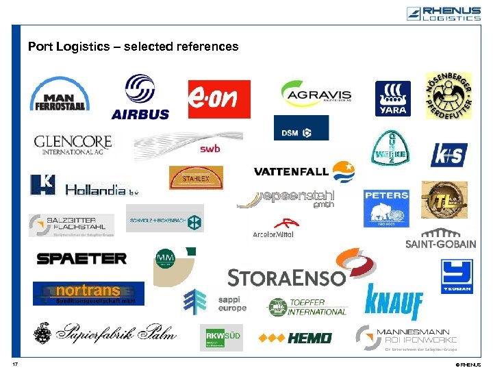 Port Logistics – selected references 17 © RHENUS 