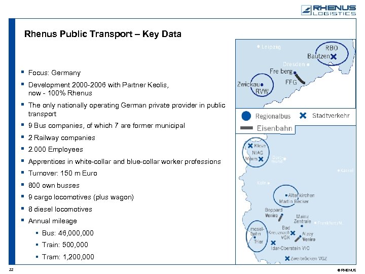 Rhenus Public Transport – Key Data § Focus: Germany § Development 2000 -2006 with
