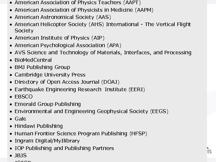  • American Association of Physics Teachers (AAPT) • American Association of Physicists in