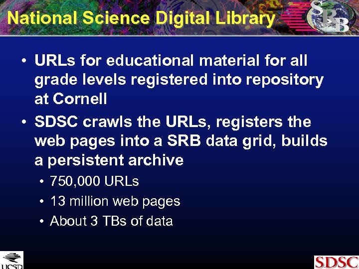 National Science Digital Library • URLs for educational material for all grade levels registered