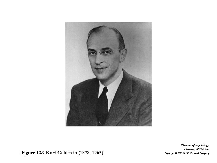 Figure 12. 9 Kurt Goldstein (1878– 1965) Pioneers of Psychology A History, 4 th