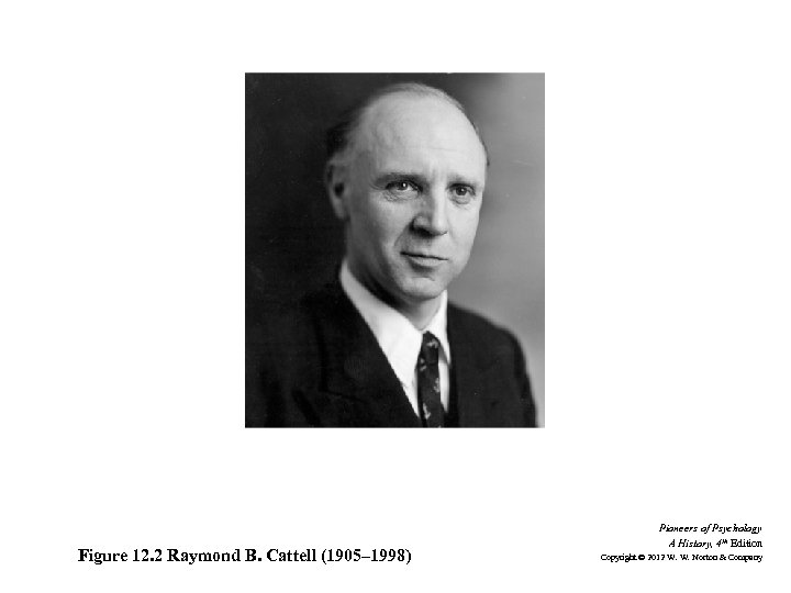 Figure 12. 2 Raymond B. Cattell (1905– 1998) Pioneers of Psychology A History, 4