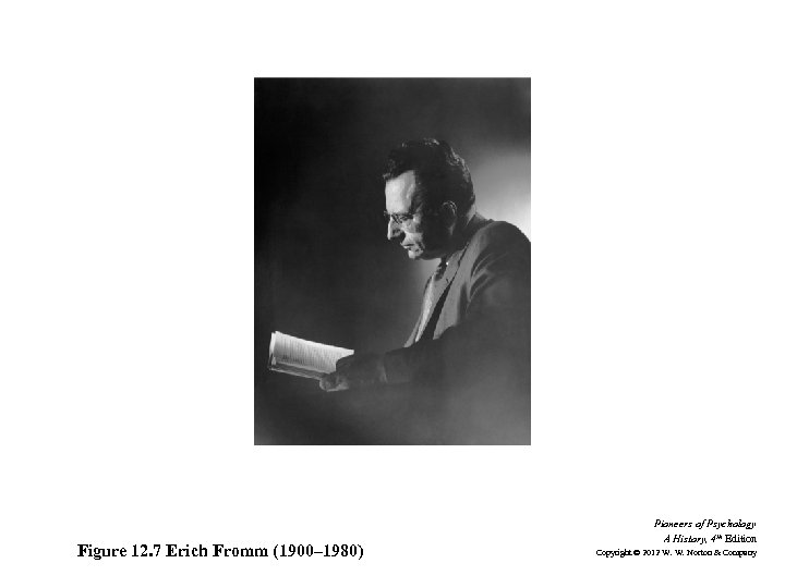 Figure 12. 7 Erich Fromm (1900– 1980) Pioneers of Psychology A History, 4 th
