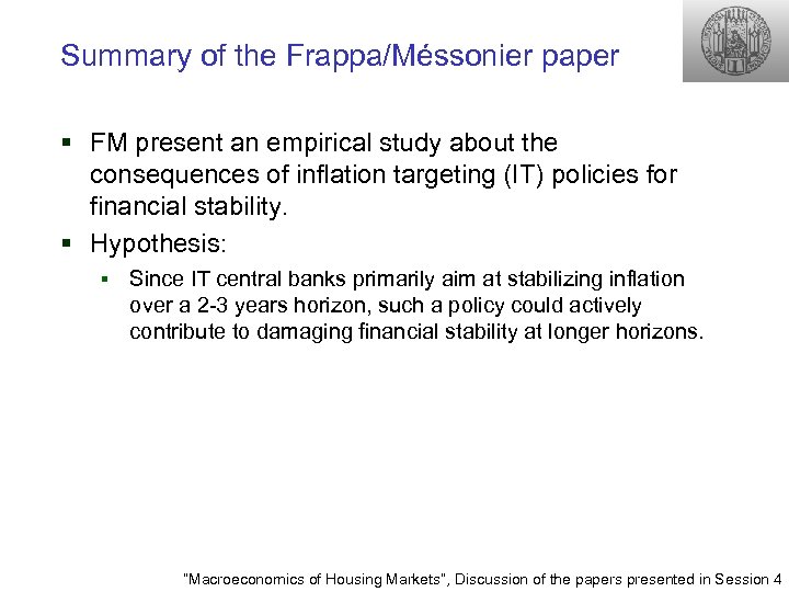 Summary of the Frappa/Méssonier paper § FM present an empirical study about the consequences