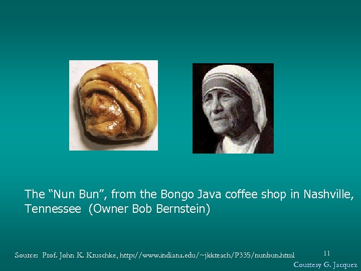 The “Nun Bun”, from the Bongo Java coffee shop in Nashville, Tennessee (Owner Bob