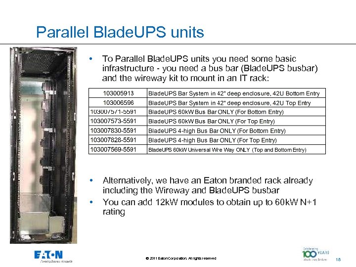 Parallel Blade. UPS units • To Parallel Blade. UPS units you need some basic