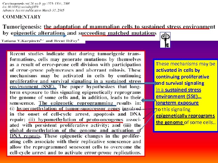 These mechanisms may be activated in cells by continuing proliferative and survival signaling in