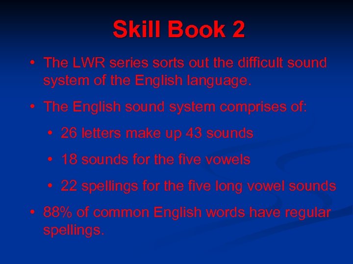 Skill Book 2 • The LWR series sorts out the difficult sound system of