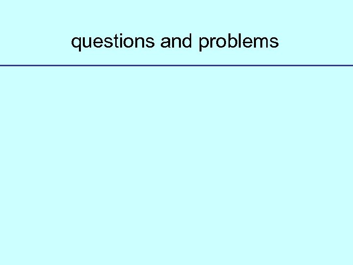 questions and problems 