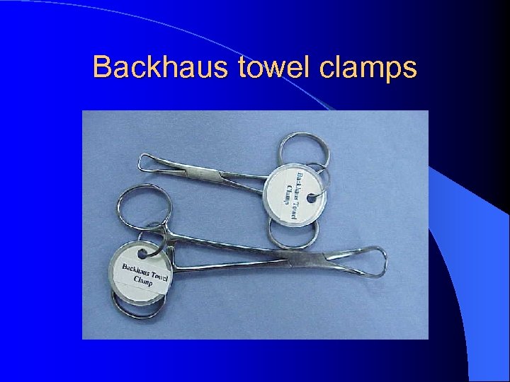 Backhaus towel clamps 