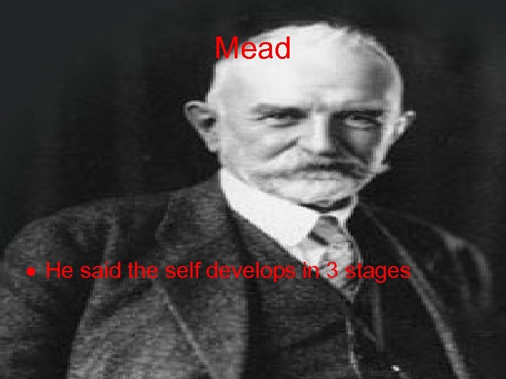 Mead He said the self develops in 3 stages 