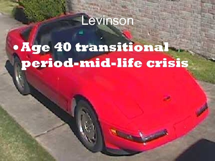 Levinson Age 40 transitional period-mid-life crisis 