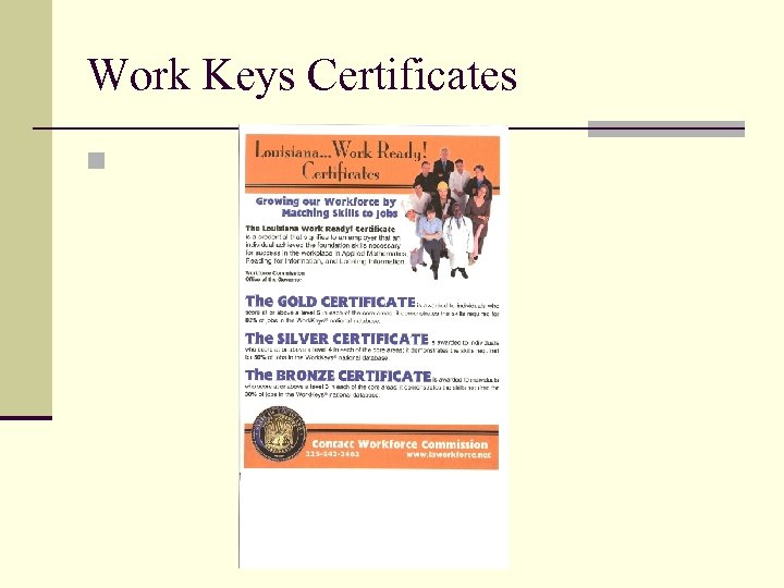 Work Keys Certificates n 