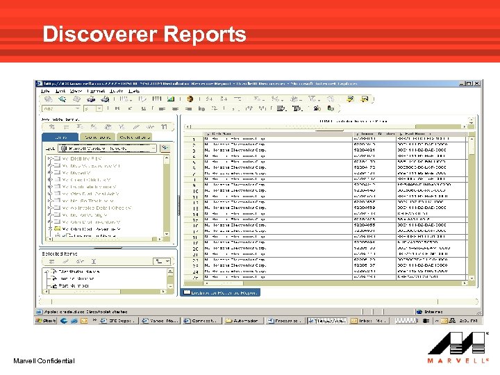 Discoverer Reports Marvell Confidential 