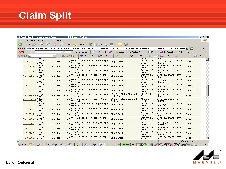 Claim Split Marvell Confidential 