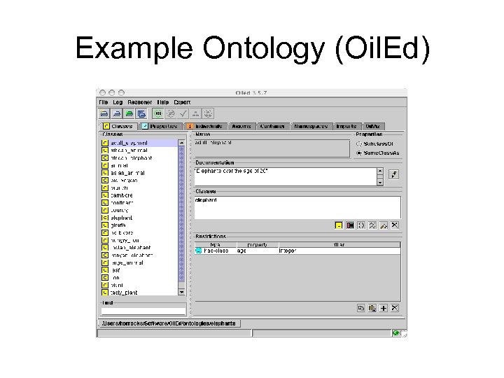 Example Ontology (Oil. Ed) 