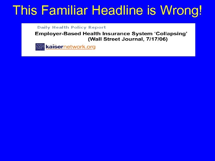 This Familiar Headline is Wrong! 