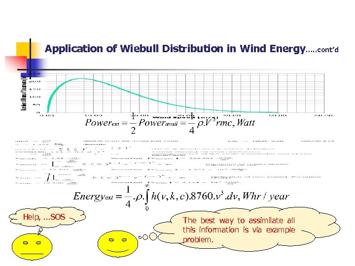 Application of Wiebull Distribution in Wind Energy…. . cont’d Help, . . . SOS