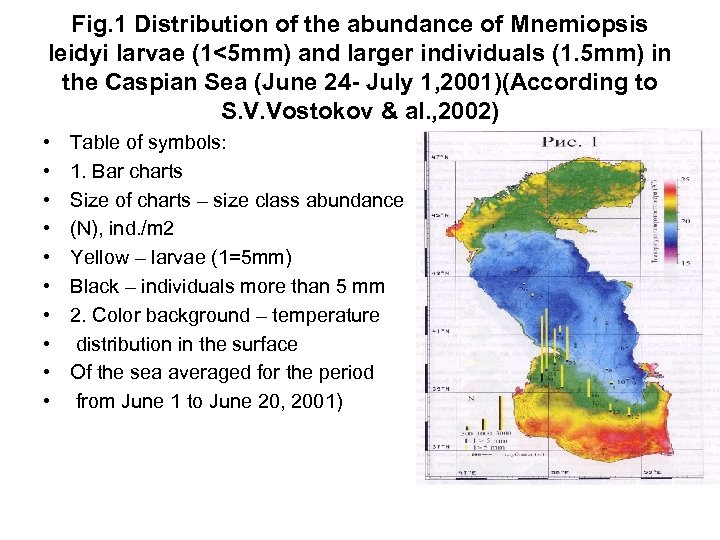 Fig. 1 Distribution of the abundance of Mnemiopsis leidyi larvae (1<5 mm) and larger