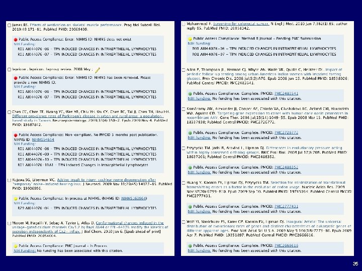 http: //publicaccess. nih. gov/ 35 