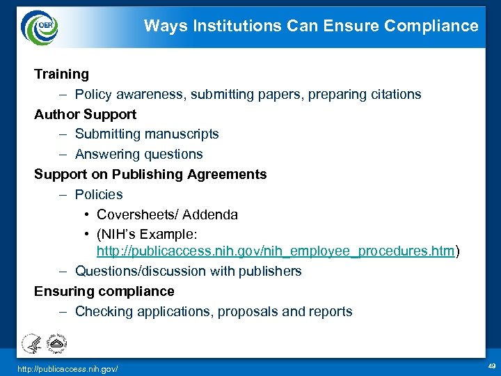Ways Institutions Can Ensure Compliance Training – Policy awareness, submitting papers, preparing citations Author
