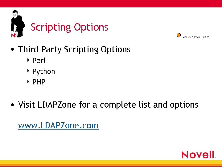 Scripting Options • Third Party Scripting Options 4 Perl 4 Python 4 PHP •