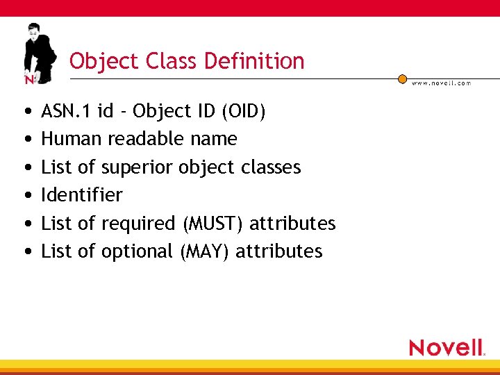 Object Class Definition • ASN. 1 id - Object ID (OID) • Human readable