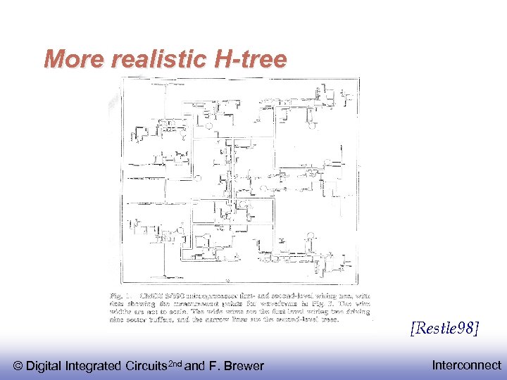More realistic H-tree [Restle 98] © Digital Integrated Circuits 2 nd and F. Brewer