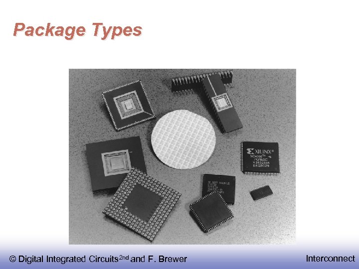 Package Types © Digital Integrated Circuits 2 nd and F. Brewer Interconnect 