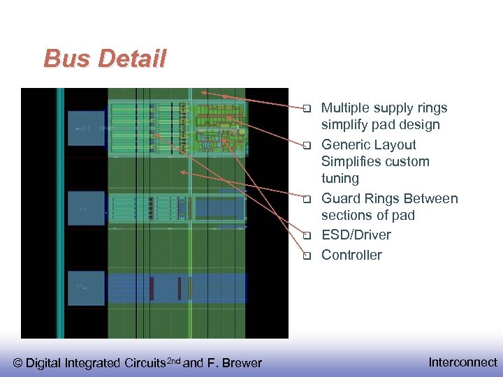 Bus Detail © Digital Integrated Circuits 2 nd and F. Brewer Multiple supply rings