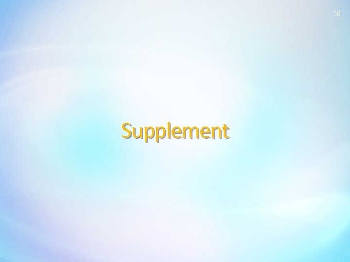 18 Supplement 