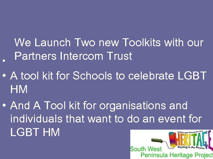 We Launch Two new Toolkits with our Partners Intercom Trust • • A tool