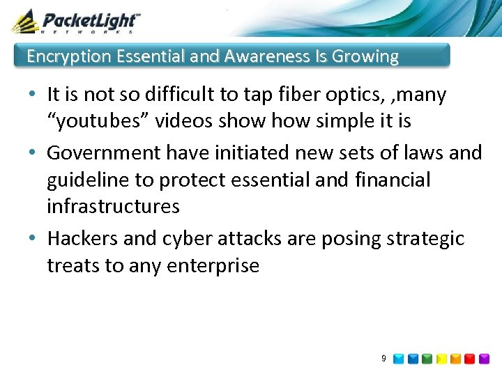 Encryption Essential and Awareness Is Growing • It is not so difficult to tap