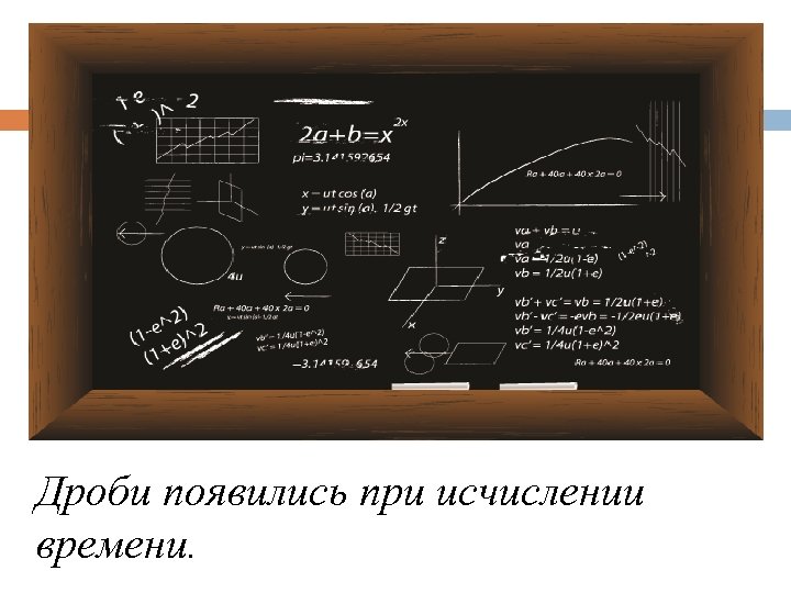 Дроби появились при исчислении времени. 