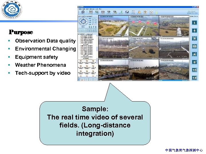 Purpose § Observation Data quality § Environmental Changing § Equipment safety § Weather Phenomena