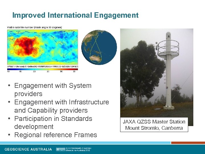 Improved International Engagement • Engagement with System providers • Engagement with Infrastructure and Capability