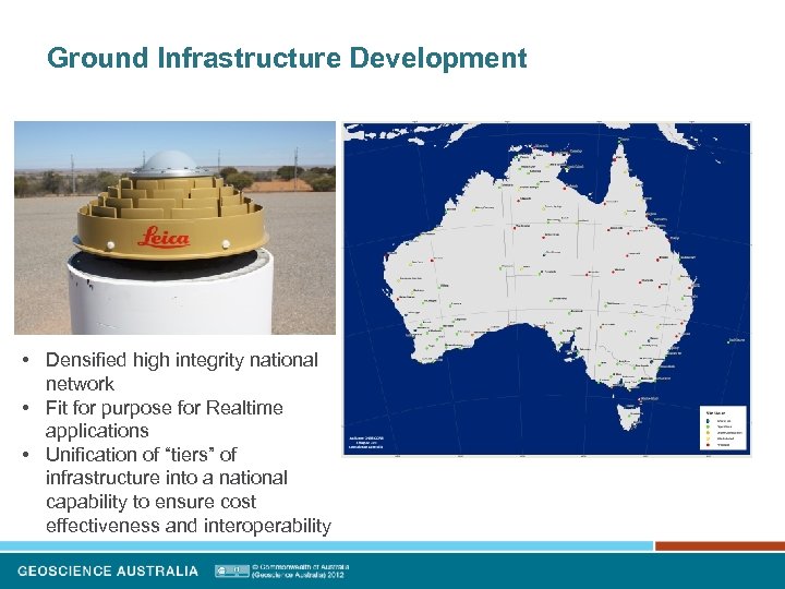 Ground Infrastructure Development • Densified high integrity national network • Fit for purpose for